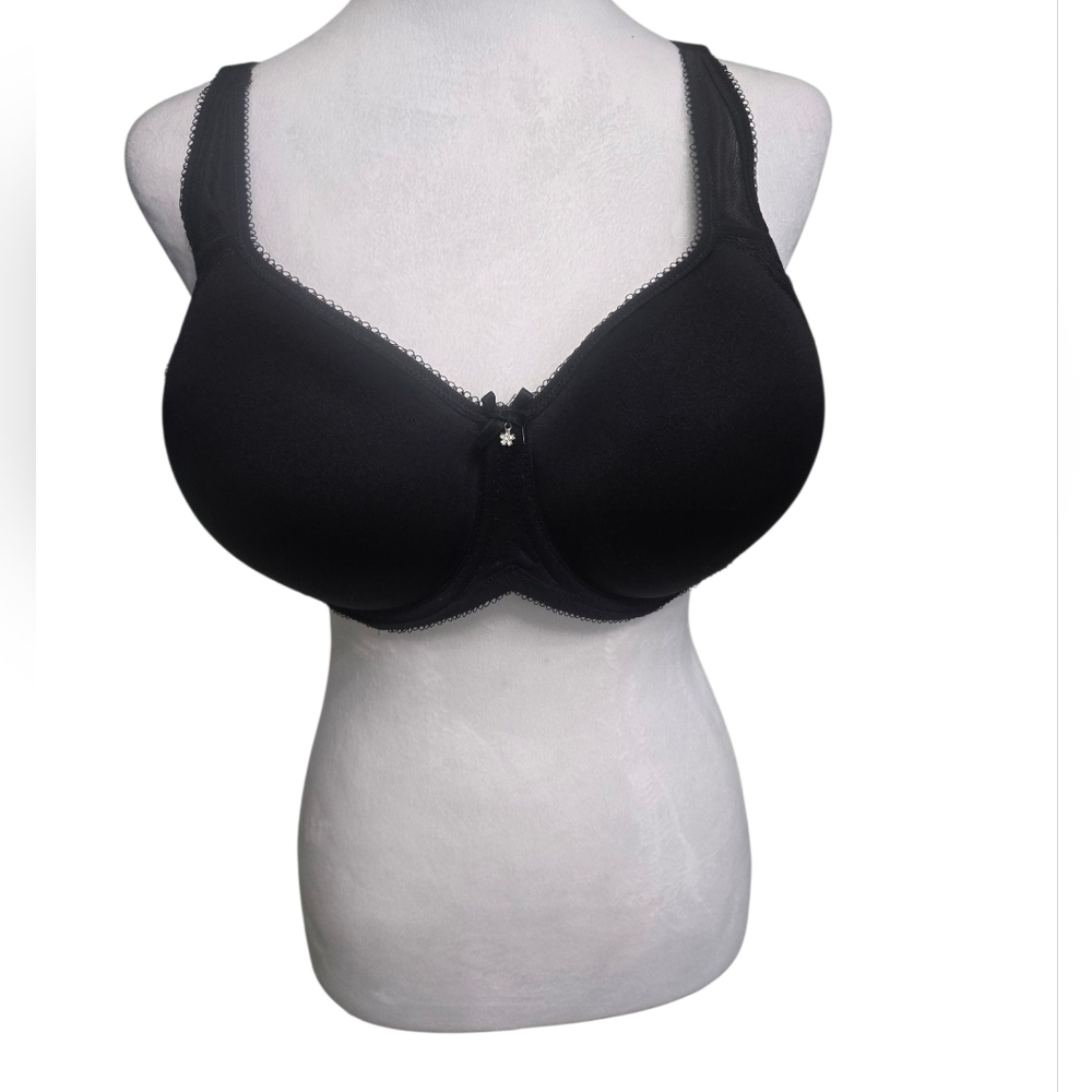 Wacoal Retro Chic Seamless Elegant Women's Bra Black Size 40D - Picture 4 of 5